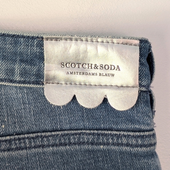 Scotch & Soda Women's Blue Ankle Jeans With White Speckles ~ Size 27 - Picture 6 of 12